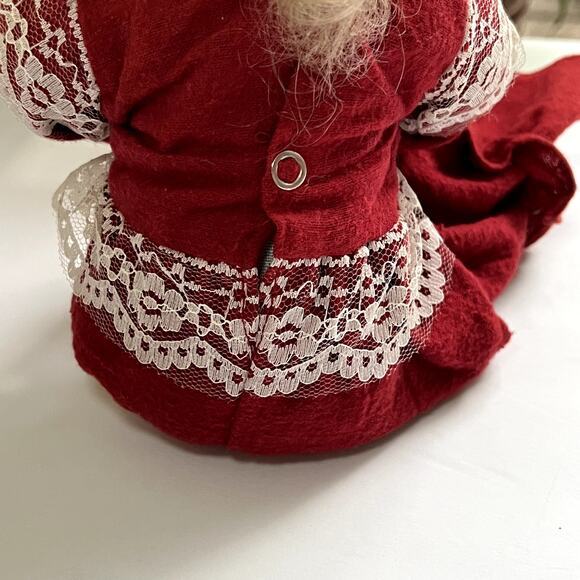 Vintage Bisque Porcelain Painted Face Christmas Doll 18" - Picture 4 of 7